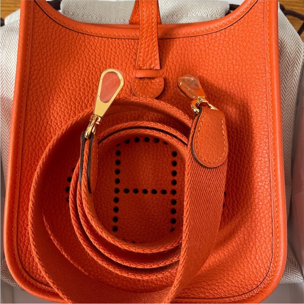 Hermes mini Evelyne TPM Gold hardware Feu color